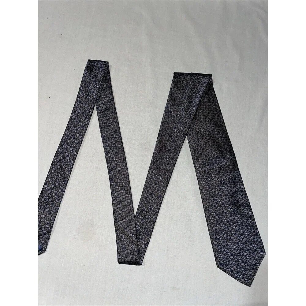 Brooks Brothers Makers Men’s Dress Tie Size 57” Blue Geometric Business Formal